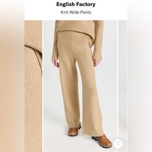 BRAND NEW with tags English Factory Knit Wide Pants, in Camel, Size XS